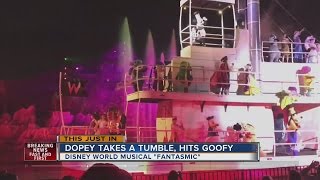 Dopey falls off the steamboat at Disney World [upl. by Aicatsana]