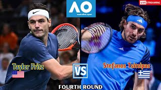 STEFANOS TSITSIPAS VS TAYLOR FRITZ Live  Australian Open 2024 4th Round [upl. by Strepphon]