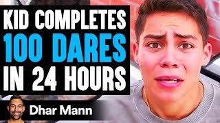 Kid Completes 100 DARES In 24 HOURS What Happens Is Shocking  Dhar Mann [upl. by Heilner95]