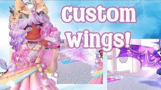 How to get custom wings  Royale High [upl. by Ffilc731]