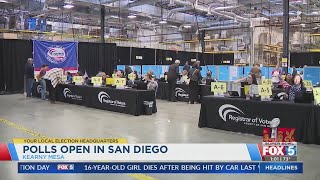 Polls open in San Diego [upl. by Cohn]