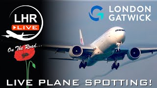 ✈️ LIVE Plane Spotting  Gatwick Airport EGKKLGW planespotting aviation [upl. by Aimahs]