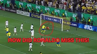 Cristiano Ronaldo Misses OPEN GOAL MISS OF THE YEAR [upl. by Trevar]