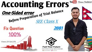 Rectification of Accounting Errors  Class 10  Rectification of errors  SEE  NEBHSEB [upl. by Arturo]