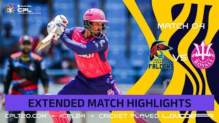 Extended Highlights  Antigua and Barbuda Falcons vs Barbados Royals  CPL 2024 [upl. by Atilrak]