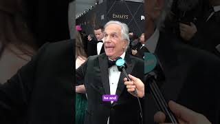 Watch Henry Winkler surprise Kieran Culkin on the Emmys red carpet Shorts [upl. by Rahal]