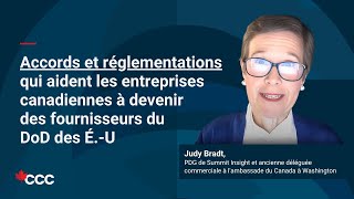 Accords et réglementations qui aident les canadiennes à devenir des fournisseurs du usdod [upl. by Redman]