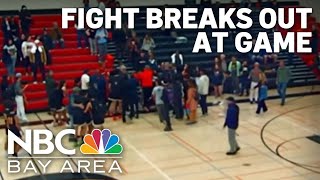 Fight breaks out at basketball game between 2 Bay Area high schools [upl. by Julian]