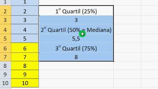 Quartis  Como calcular no Excel 2010 [upl. by Critchfield55]