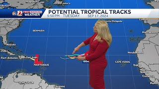 WATCH Tropical Storm Gordon and Areas of Interest in the Atlantic Ocean [upl. by Annaiel]