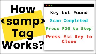 Samp tag in HTML  Master When and How to Use the HTML Samp Tag Properly [upl. by Ailati536]