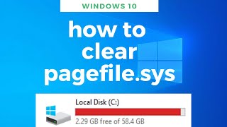 How to delete and clear pagefilesys  Windows 10 [upl. by Marelda]