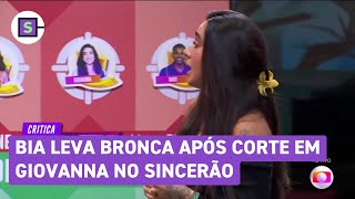 BBB 24 Giovanna é interrompida por Beatriz no Sincerão e Tadeu dá bronca [upl. by Nolava]