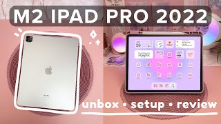 M2 iPad Pro 2022 unboxing setup amp review 🍎 digital planning note taking amp more [upl. by Noivart]