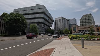 ⁴ᴷ⁶⁰ Walking tour of downtown Stamford Connecticut [upl. by Madian]