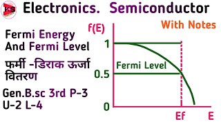 Fermi energy in hindi  Fermi level in semiconductor Fermi Dirac distribution in semiconductor [upl. by Connolly36]