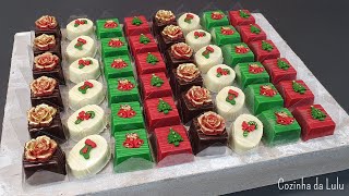 Doces finos para o Natal Descubra como criar 4 chocolates com recheios de dar água na boca [upl. by Meibers]