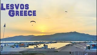 Extreme ParaMotor Over Skala Kallonis Harbor  Lesvos island  Greece  2023 [upl. by Nive]