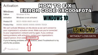 Cara Memperbaiki Error Code 0xC004F074  Windows 10 All Version [upl. by Aroc546]