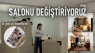 VLOG  SALON YENİLEMEYE BAŞLIYORUZ amp 2024 hedeflerim [upl. by Icyaj]