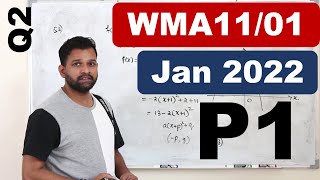 Jan 2022P1  WMA1101  QNo2  Sketching quadratic completing the square  IAL Pearson Edexcel [upl. by Yddet]