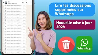 Récupération des messages supprimés de Whatsapp  Comment voir les messages supprimés sur Whatsapp [upl. by Stirling]