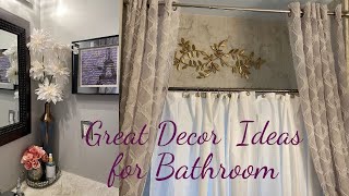 SMALL GLAM BATHROOM TOUR Decorating my Bathroom With Me Bathroom Makeover and Ideas [upl. by Leddy374]