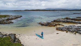 Sea Kayaking Arisaig  Moidart with a drone eye view [upl. by Meirrak310]