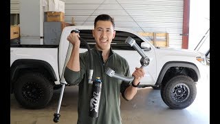 Toyota Tacoma Unboxing The New Suspension Total Chaos UCA Fox 25 Ext Travel DSC amp ARB Dakar [upl. by Okihcim]