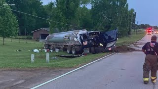 Highway 202 in Newberry County blocked after gas tanker overturns [upl. by Esilram]