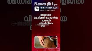 News 1 PM  One Minute News  പ്രധാന വാർത്തകൾ  18 NOV 2024 [upl. by Nosaes]