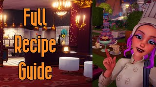 Disney Dreamlight Valley  Recipe Guide [upl. by Nimad801]