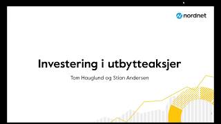 Hvorfor investere i utbytteaksjer [upl. by Annorah]