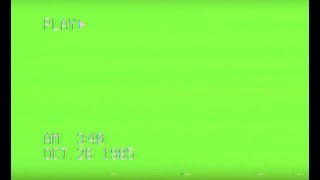 VHS Green Screen Chroma Key VCR Tape Overlay Video Effect Footage Retro 80s [upl. by Dnomyaw]