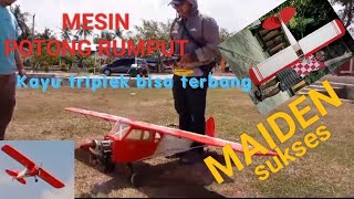 DIY MAIDEN RC PLANE MESIN POTONG RUMPUT BAHAN KAYU TRIPLEK [upl. by Salsbury]