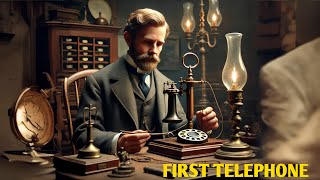 the first telephone 1876 by Alexander Graham Bell 3D animation [upl. by Hedaza]