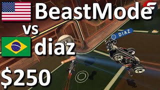 G2 BeastMode vs Diaz  250 Rocket League 1v1 Showmatch [upl. by Adnovad]