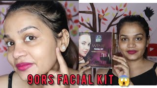 90 RS WINE FACIAL KIT  ASTA BERRY WINE FACIAL KIT  REVIEW AND DEMO  CHETNA MAKEOVERS [upl. by Ymas]