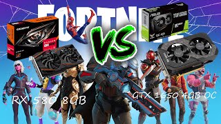 FORTNITE  RX 580 8GB VS GTX 1650 4GB OC Benchmark Test [upl. by Anthea]