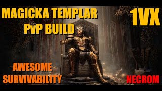 ESO Magicka Templar PvP Build 1vX Setup with Footage [upl. by Atis]