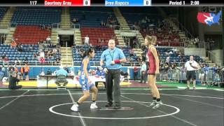 Fargo 2012 117 Round 1 Courtney Gray Indiana vs Bree Rapoza Hawaii [upl. by Inahc]