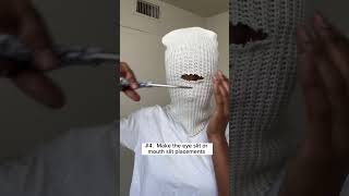 5 easy steps to make a Balaclava mask in 10 min skimask fashionhacks  fashiondiy balaclava [upl. by Idnahs]