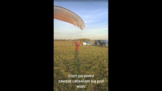 Start i lądowanie PPG paralotni z napedem slow motion [upl. by Llirrem]