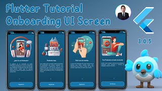 Flutter Tutorial  Onboarding UI Screen [upl. by Anaid]