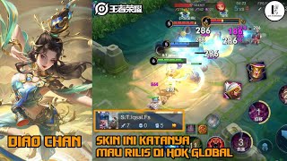 Honor of Kings China Diao Chan Gameplay  Katanya skin ini mau rilis di HoK Global [upl. by Aisauqal]