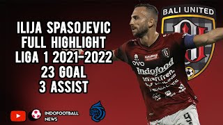 Full Highlight Goal Ilija Spasojevic Liga 1 Indonesia 20212022 Untuk Bali United [upl. by Aslehc]