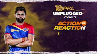 Pardeep Narwal reacts to his 8point raid  Action Pe Reaction  PKL Unplugged [upl. by Spear]