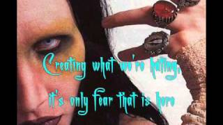 Wrapped In Plastic  Marilyn Manson Lyrics Video w Pic [upl. by Cairistiona]