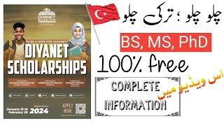 Turkiye Diyanet Burslari Fully funded scholarship 2024 in Turkish Universities [upl. by Bissell]