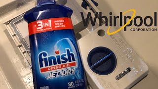 how to fill rinse aid dispenser in whirlpool dishwasher whirlpool dishwasher user guide [upl. by Nyrem]